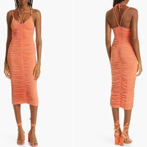 NWT: A.L.C. Allegra Ruched Midi Dress, Color: Sangria, Size: XL